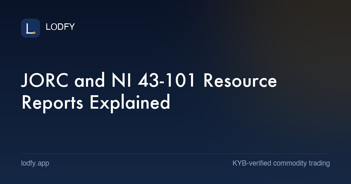 JORC and NI 43-101 Resource Reports Explained