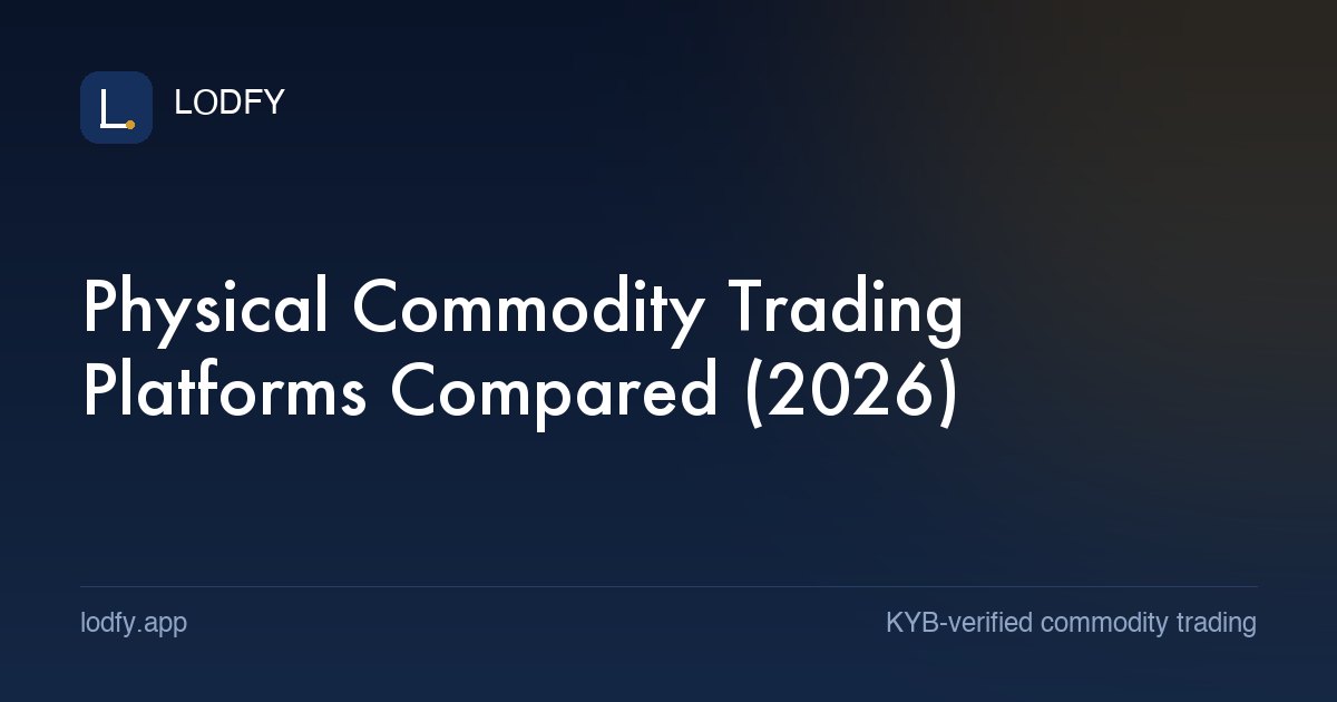 Physical Commodity Trading Platforms Compared (2026)